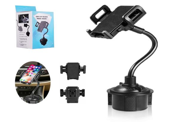 Soporte para teléfono móvil con taza para montaje en coche, soporte Universal 2 en 1 para coche, soporte Compatible con cuello de cisne ajustable para teléfono inteligente con Reta4977183