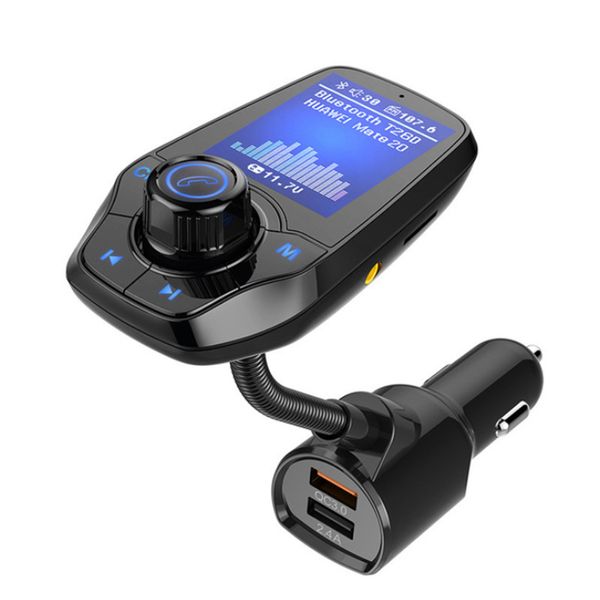 Le tuyau d'extension d'écran couleur du lecteur MP3 Bluetooth de voiture T43/T26D prend en charge le Cycle unique de charge rapide QC3.0