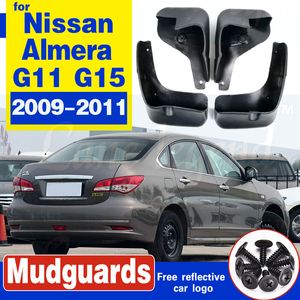 Car Mud Flaps For Nissan Almera G11 Russia Version / Sylphy 2009-2011 Splash Guards Mud Flap Mudguards Fender G15 2010