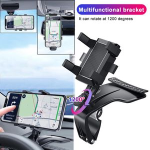 Auto Multifunctionele Mobiele Telefoon Beugel 360 Graden Zonneklep Spiegel Dashboard Mount GPS Stand Telefoon Houder Parking Card281c