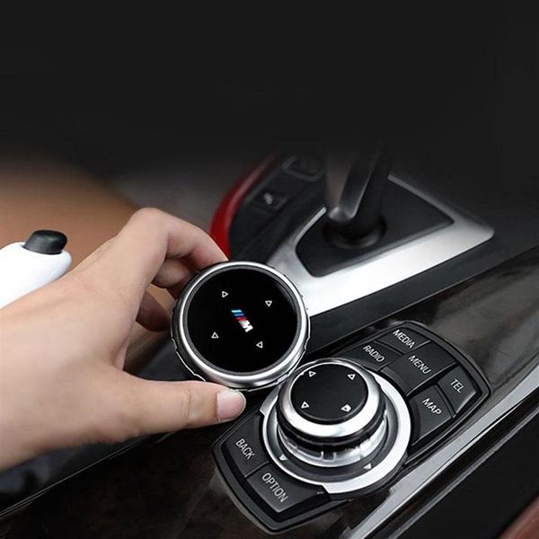 Autocollants de couverture de bouton multimédia de voiture pour BMW Série 3 5 X1 X3 X5 X6 F30 E90 E92 F10 F18 F11 F07 GT Z4 F15 F16 F25 E60 E61 Accessor238d