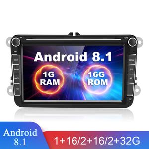 Lecteur multimédia de voiture Android 8.1 GPS 2 Din Autoradio de voiture pour VW/Volkswagen/Golf/Polo/Passat/b7/b6/SEAT/leon/Skoda