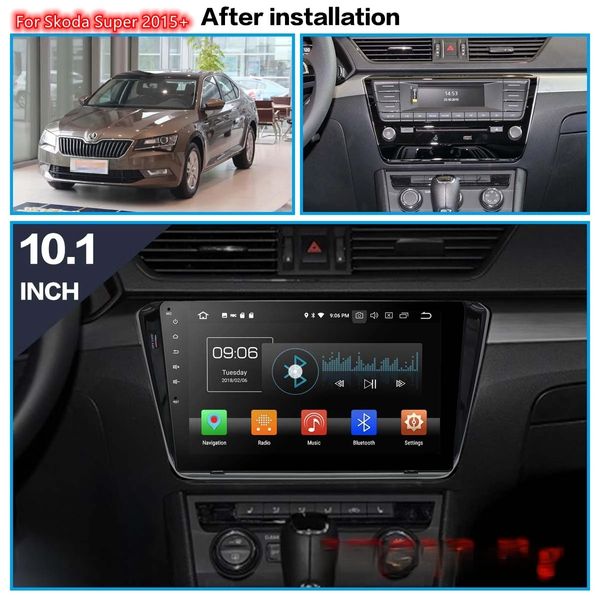 Reproductor Multimedia Car VideoAndroid 2-Din-Radio Video para Skoda Super-2015 Bluetooth Captive Touch Screen Head Unit