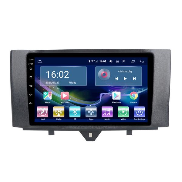 Lecteur multimédia de voiture Navi Radio 2-Din Android vidéo pour BENZ SMART 2011-2015 prise en charge Carplay OBD2 Mirror Link commande au volant