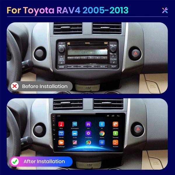 Lecteur multimédia vidéo vidéo de voiture, écran tactile, navigateur Gps automatique pour TOYOTA RAV4 2007 – 2011, WIFI, Bluetooth, MirrorLink 1080P