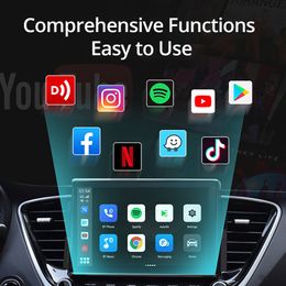 Boîte intelligente multimédia de voiture Snapdragon Android 10 sans fil Carplay Ai Box Android Auto 4G 64G Netflix2910