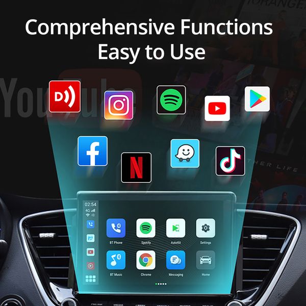 Caja inteligente Multimedia para coche, Snapdragon, Android 10, Carplay inalámbrico, Ai Box, Android Auto, 4G, 64G, Netflix2910