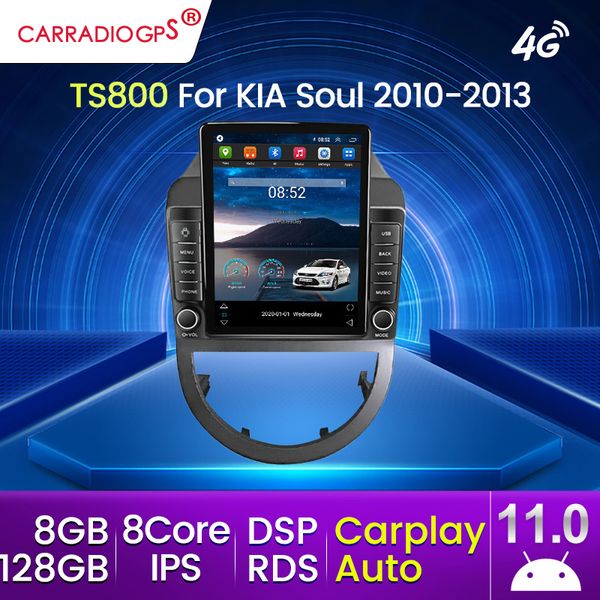Lecteur vidéo multimédia de voiture 2 Din Android 11 autoradio Dvd pour KIA SOUL 2010-2013 Radio GPS Navigation stéréo Bluetooth DVD