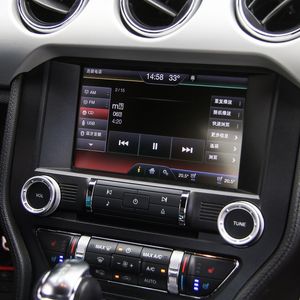 Auto Navigatie Scherm Beschermfolie Decoratie Stickers ABS Voor Ford Mustang 15 Auto Styling Interieur Accessoires2571