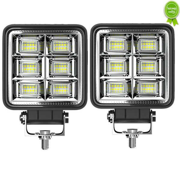 Voiture nouveau 1 paire 4 pouces aluminium 144W voiture LED 4X4 travail lumière 3030 LED 48SMD phares pour camions tracteur hors route voitures antibrouillard projecteur