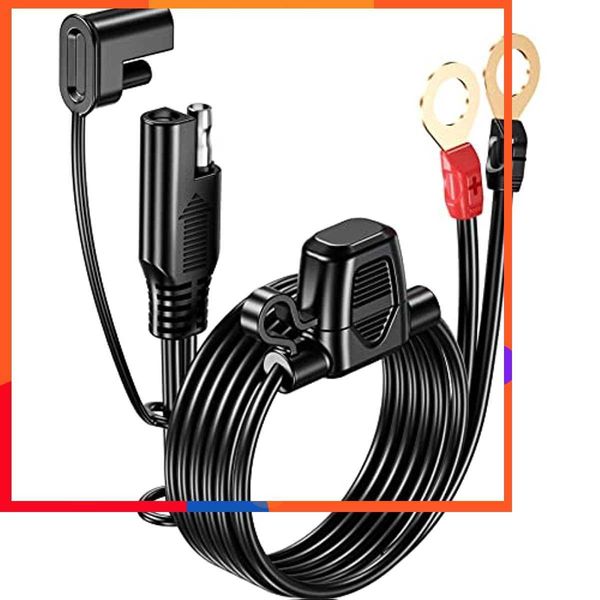 Coche Nuevo cable de extensión SAE de 180 cm SAE a arnés de terminal de junta tórica desconexión rápida con fusible de 10 A utilizado para tractores, motocicletas, camiones, automóviles, RV