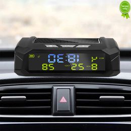 Auto nieuwe autoklok look Solar Car Digital Clock met LCD Display Auto Accessories voor unieke onderdelen draagbare auto -ornamenten
