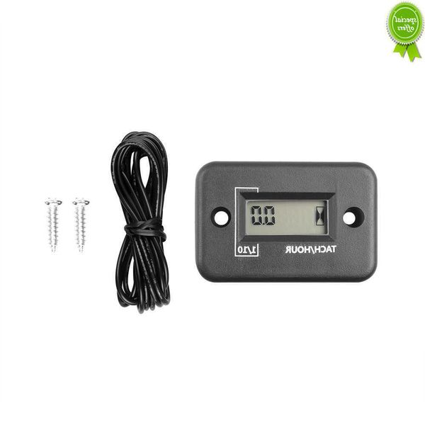 Contador de motor LCD para coche nuevo, contador de horas Tach para todos los motores de gasolina de 2 o 4 tiempos, resistente al agua para motocicleta, SUV, generador de barcos