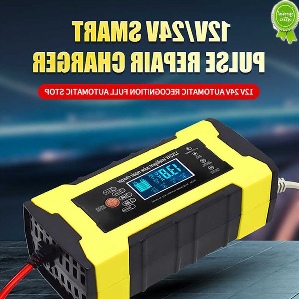 Chargeur de batterie Intelligent 12V 10a, outil de Charge de batterie, affichage LCD, Gel humide, acide de plomb, voiture, moto SUV, réparation d'impulsions