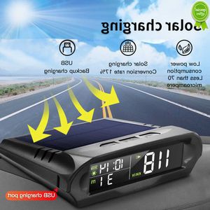 Car New Car Wireless HUD Display GPS Solar Head Up Auto Speedometer Over-Speed Fatigued Driving Reminder Car Clock Temperature Show