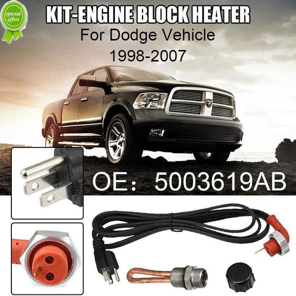 Car New Engine Heater Block Heater Kit 2500 3500 5.9l 6.7l Block Heater Kit Engine Heater for Dodge for Ram Metal 5003619ab Combustion g