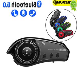 Auto nieuwe motorfiets Bluetooth -helm headset Hands Free hoofdtelefoon voor ruiter draadloos waterdicht met omgevingslicht Moto oortelefoon