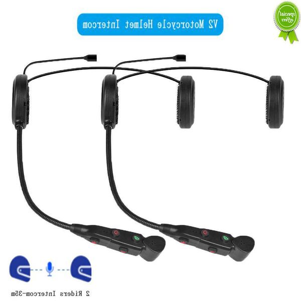 Coche nuevo motocicleta Bluetooth casco intercomunicador auricular inalámbrico impermeable manos libres llamada estéreo música auricular Walkie Talkie para moto