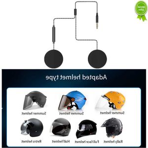 Auto nieuwe motorhelmhelm headset dubbele luidsprekers gevlochten oordopjes hoofdtelefoons platte hoofdband oortelefoons 3,5 mm stereoplug