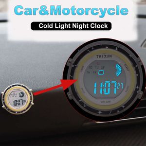 Auto Nieuwe Nieuwe Automotive Motor Koud Licht Nachtzicht Elektronische Klok Waterdicht Horloge Tijd Datum Led Digitale Display Accessoires