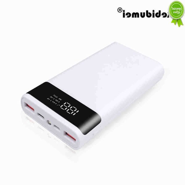 Coche nuevo nuevo kebidumei Dual USB Micro USB tipo C Power Bank Shell 5V DIY 6*18650 caja de almacenamiento de carga de batería sin batería