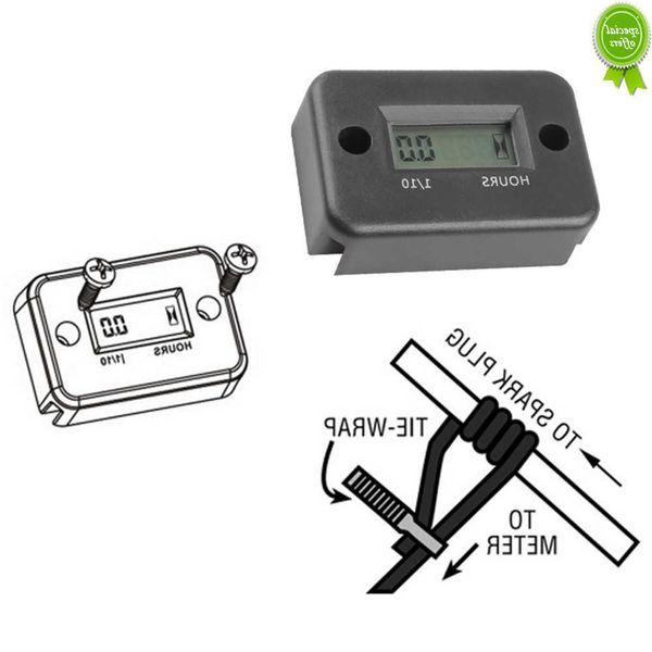 Voiture nouveau nouveau nouveau compteur horaire numérique étanche affichage LCD compteur horaire pour vélo moto ATV motoneige marine bateau ski saleté moteur à essence VA-28