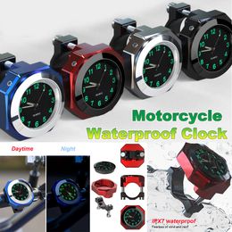 Voiture nouveau nouveau universel 22-28mm étanche moto vélo guidon horloge montage montre heure en aluminium horloge avec boucle haute qualité Chrome Table