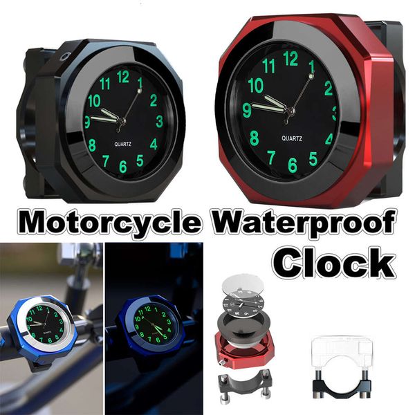 Voiture nouveau nouveau universel lumineux 22-28mm horloge moto guidon montage étanche calendrier pour Scooter vélo modifié montre accessoires