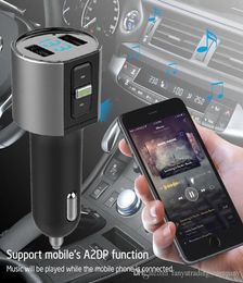 Voiture o Transmetteur FM Bluetooth 5.0 Lecteur MP3 Mains libres Allume-cigare Double USB Charge Batterie Détection de tension U Disk Play8743332