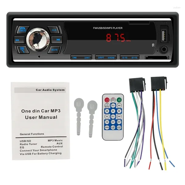Car Organisateur 1 DIN STEREO Audio AutomoTIVO Bluetooth avec USB USB / SD / AUX CARTE FM PLATE MP3 Type PC: ISO-6249
