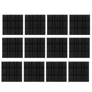 Organisateur de voiture 12 pièces panneaux acoustiques insonorisant insonorisation isolation murale coton insonorisé noir 30X30x5cm