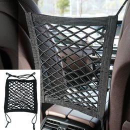 Organizador de automóviles 1x Universal Net Mesh Trunk Mercancías Almacenamiento Asiento trasero Estiba Orden en bolsa Accesorios interiores de red