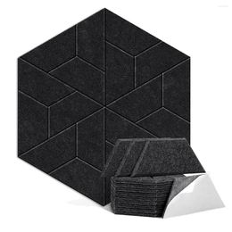 Auto -organisator 36 Pack akoestische panelen Hexagon zelfklevend geluiddichte geluiddichte schuim kantoorstudio donkergrijs