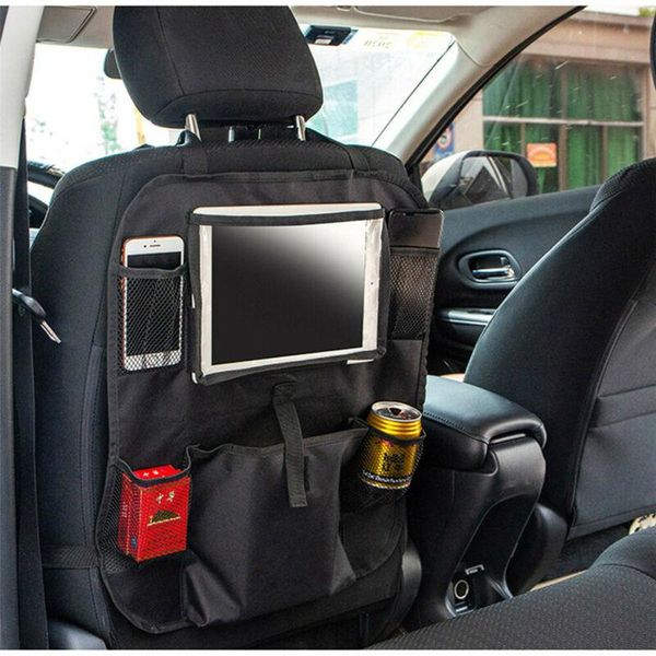 Organizador de coche Asiento trasero automático Bolsa colgante Soporte de almacenamiento de viaje para tableta I Pad