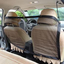 Organizador de coche, asiento trasero del maletero, red de cuerda elástica, 62X115cm, barrera para perros, vehículo, mascotas, asiento trasero duradero, malla de nailon