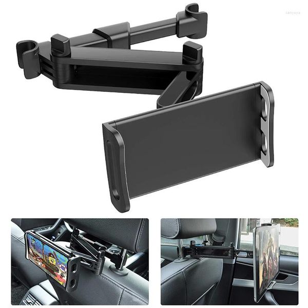 Support de téléphone pour siège arrière de voiture, organisateur rotatif, Support d'appui-tête automatique pour tablette de 4 à 11 pouces, accessoires