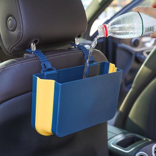 Organisateur de voiture siège arrière boîte de rangement sac suspendu Auto étanche poubelle tissu voiture-style