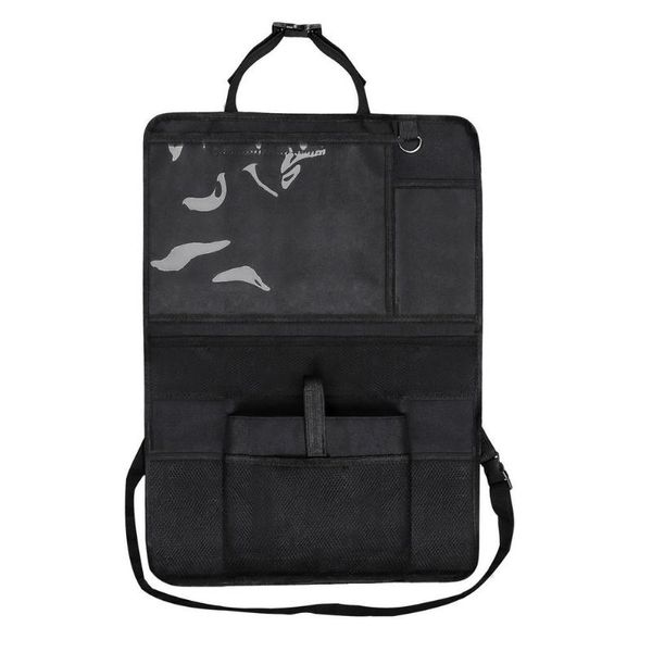 Organizador de coche para asiento trasero, bolsa de almacenamiento para asiento trasero, organizadores automáticos con pantalla transparente, soporte para tableta, bolsa de bolsillo para teléfono para niños, TCar