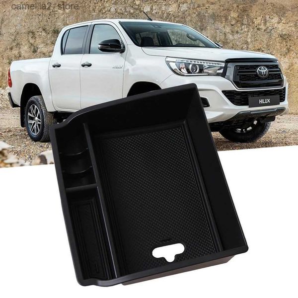 Organisateur de voiture Support de boîte de rangement d'accoudoir central de voiture pour Toyota Hilux 2015-2022 organisateur de console centrale accessoires de rangement Q231109