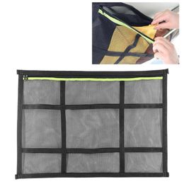 Organisateur de voiture Plafond Filet De Rangement Mesh Drive Multifonction Auto Rangement Sac De Rangement Avec Boucle À Fermeture Éclair