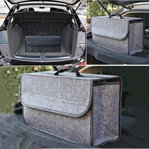 Auto-organizer vuurvast wollen zachte opbergdoos trunk tas voertuig gereedschap multi-use tools tapijt vouwencar tapijtcar