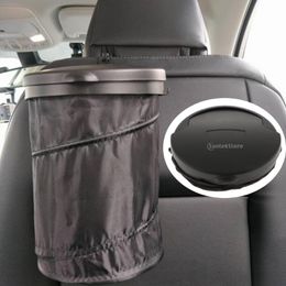 Car Organizer Foldable Dust Bin Storage Bucket Trash Can Container Up Garbage Bag