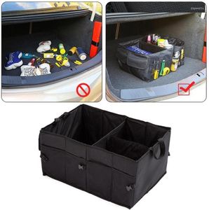 Organisateur de voiture pliable Portable coffre fort Durable Oxford tissu boîte de rangement sac pour camion SUV intérieur accessoires8154046