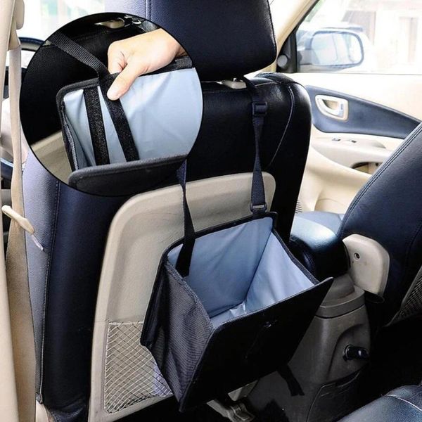 Organizador de coche, cubo de basura plegable, bolsa de ropa Oxford, contenedor para automoción