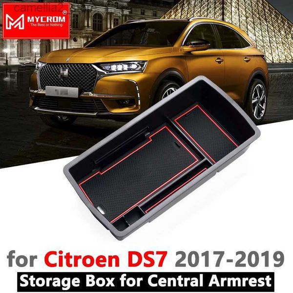 Organisateur de voiture pour Citroën DS7 DS 7, boîte de rangement pour accoudoir, rangement, rangement, accessoires internes, style automobile 2017 2018 2019 2020 Q231109