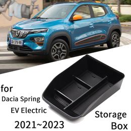 Organisateur de voiture pour Dacia Spring EV électrique 2022 accessoires 2023 1 ensemble Console centrale accoudoir rangement support de la boîte intérieur