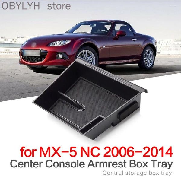 Organisateur de voiture pour Mazda MX-5 NC 2006 – 2014 MX5, boîte de rangement d'accoudoir, Console centrale, conteneurs de flocage, plateau de support, accessoires 2012