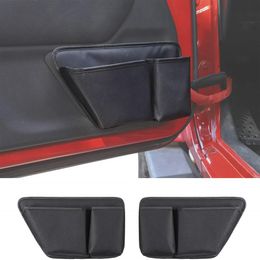 Organisateur de voiture Poches de rangement de porte avant Accessoires d'organisateur intérieur pour Jeep Wrangler JK 2011-2017 Accessoires internes automatiques290H