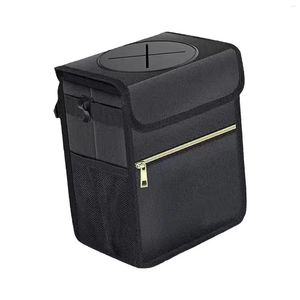 Organisateur de voiture poubelle poubelle noir grande capacité sac automatique