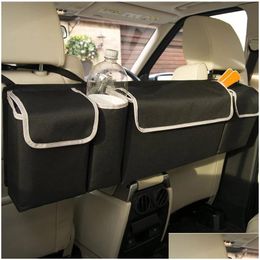 Organisateur de voiture Boîte de rangement réglable haute capacité Siège arrière 4 Sac Coffre Mti-Utilisation Oxford Organisateurs de dossier de siège Accessoires Drop Delivery A Otge9